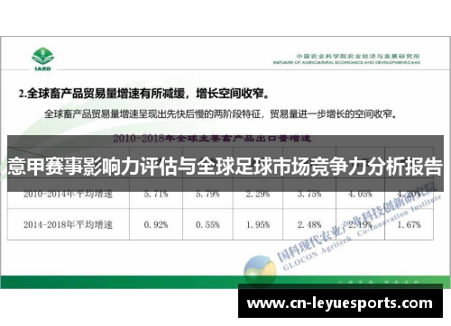 意甲赛事影响力评估与全球足球市场竞争力分析报告